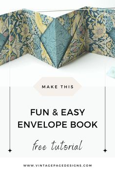 an origami envelope with the text, make this fun and easy envelope book