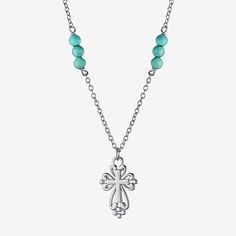 Bead Type: TurquoiseFeatures: Nickel Free, Quick ShipJewelry Closure: Spring Ring ClaspLink Construction: SolidShape: Cross, RoundStone Cut: RoundStone Millimeter Measurement: 4 Mm LengthMetal Color: WhiteChain Length: 16 InchChain Width: 17 MillimetersChain Gauge: 025Extender Length: 2 InchPendant Length: 17mmPendant Width: 10.9mmChain Construction: LinkCare: Wipe CleanStone Type: 6 Enhanced TurquoiseAuthenticity: Enhanced TurquoiseMetal: Sterling SilverNecklace Type: Pendant NecklacesOwned & F Round Pendant Necklace, Sterling Silver Cross, Silver Cross, Round Pendant, Blue Turquoise, Turquoise Sterling Silver, Turquoise Blue, Spring Rings, Jewellery And Watches