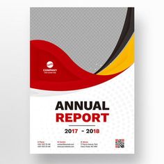 the annual report cover is shown in red, yellow and black colors with an abstract design