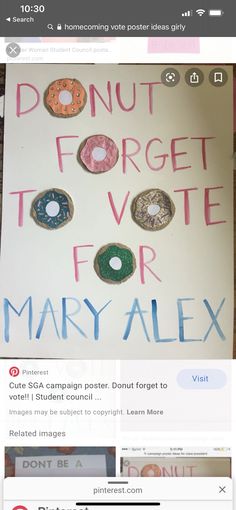 Donut Student Council Posters, Donut Campaign Ideas, Things To Give Out For Campaign, Poster Ideas For Campaigning, Campaign Posters For Student Council, Student Government Campaign Posters, Candy Campaign Ideas, Student Council Campaign Posters Cute