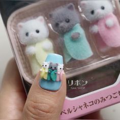 Artist: ribbon_nailshop on instagram Cat Acrylic Nails, Nail Tattoo Ideas, Cat Nail Ideas, Nail Set Ideas, Cat Calico, Cat Acrylic, Cat Nail, Calico Critter, Nail Business