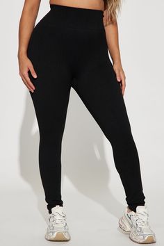 Available In Black, Charcoal, And Heather Grey. Seamless Legging Ribbed High Rise Wide Waistband Fleece Lined Stretch 94% Polyester 6% Spandex Imported | Francine Seamless Ribbed Legging in Black size S/M by Fashion Nova Fitted Solid Ribbed Leggings, Solid Color Fitted Ribbed Leggings, Fitted Solid Color Ribbed Leggings, Tight Seamless Solid Color Leggings, Seamless Stretch Leggings, Casual Black Seamless Leggings, Seamless Solid Stretch Leggings, Seamless Solid Color Stretch Leggings, Black Stretch Tights With Seamless Construction