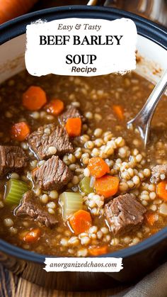 Beef Barley Soup Soup Ingredients, Pearl Barley, Beef Stew Meat, Barley Soup