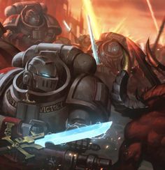 Grey Knights 40k Art, Deathwing 40k, Grey Knights 40k, Knights Art, Knights 40k, Modern Armor, Zhang Han, Space Marine Art, Grey Knights