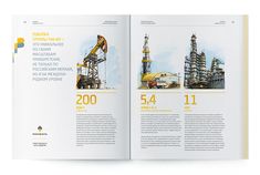 an open book with images of oil rigs and drilling equipment on it's pages