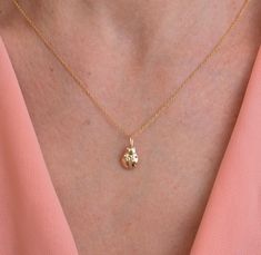 "14k Gold Ladybug pendant. ALL 14K SOLID GOLD! GOOD LUCK 🙌 Ladybug necklace or nature's sweetest symbol of good luck! For the little nature-lover in your life, this ladybug pendant necklace is sure to make her smile! 💕 ►Material: ♦ 14K Yellow GOLD. SOLID GOLD 14 karat ALL 14k GOLD ►Measurements: ♦ Total Pendant Drop Dimensions: 15mm ❤ If you wish to have the pendant hanging on the necklace. Please select from the drop-down menu \"pendant + necklace\". The 14k Gold pendant is also available wit Ladybug Necklace, Luck Necklace, Good Luck Necklace, Gold Necklace Layered, Beaded Hoops, Layering Necklace, Pricing Jewelry, Gold Charm, Birthday Gifts For Her