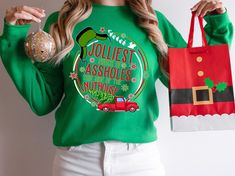 Jolliest Bunch of Assholes This Side of the Nuthouse Sweatshirt, Griswold Christmas Sweatshirt, Funny Christmas Hoodies, Xmas Gifts, by CocoApparelCreations on Etsy Romantic Gifts For Boyfriend, Personalized Corporate Gifts, Pilot Gifts, Newborn Girl Outfits, Personalized Baby Girl, All I Want For Christmas, Holiday Sweatshirt, Employee Gifts