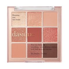 dasique Shadow Palette #02 Rose Petal 7g I 9 Blendable Shades in Smooth Matte and Shimmer Finishes with Gorgeous Pearls | Eye Makeup Palette | Cruelty Free | K-beauty Eye Makeup Palette, Glitter Eyeshadow Palette, Brown Eyeshadow, Cool Undertones, Blooming Rose, Eye Shadow Palette, Perfect Palette, Glitter Eyeshadow