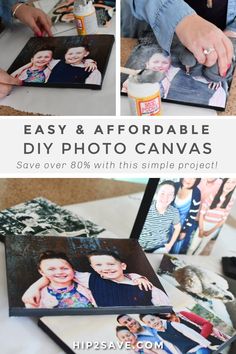 an easy and adorable diy photo canvas