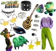 I created it Monty Inspired Outfits, Monty Gator Inspired Outfits, Animatronics Outfit, Glamrock Freddy Outfit Ideas, Monty Fnaf Outfit, Sun And Moon Fnaf Inspired Outfits, Fnaf Inspired Outfits, Fnaf Outfit Ideas