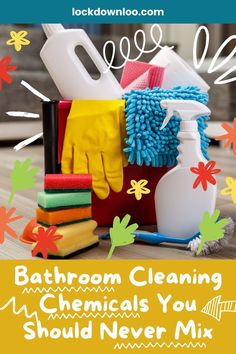 Bathroom Cleaning Chemicals You Should Never Mix Static Pin. Common Bathroom, Cleaning Chemicals, Bathroom Cleaning, Cleaning Products, The Bathroom, The List, Take Care, Chemicals, Bathrooms