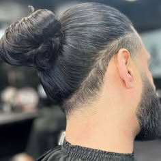 Haircuts For Growing Out Your Hair, Men Ponytail Hairstyles Undercut, Men’s Ponytail, Man Ponytail Hairstyles, Boys Ponytail Hairstyles, Long Hair Styles Men Ponytail, Low Fade Haircut Mens Long Hair, Man Bun Undercut Fade, Male Undercut Hairstyles