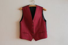 "Women's Vest Terracotta Womens Vest Red Waistcoat Sleeveless Jacket  Traditional Steampunk Baroque Victorian Large Size Label size: 40/42 EUR Measurements (lying flat): Length(back): 23\"/ 58.5 cm Bust: 19\"/ 48.5 cm Waist: 19\"/ 48 cm Please check measurements to insure a proper fit. Remember to allow yourself some extra room for movement. You can compare these with something from your closet that fits you well. Please convo me if you need additional measurements. Condition: Great Vintage Cond Formal Red Vest For Fall, Fitted Red Vest With Buttons, Red Sleeveless Vest Outerwear, Red Fitted Sleeveless Vest, Fitted Red Winter Vest, Fitted Red Vest For Winter, Red Sleeveless Vest With Buttons, Fitted Red Vest Outerwear, Red Fitted Sleeveless Outerwear