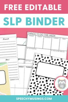 the free editable slip binder for teachers to use in their homeschool