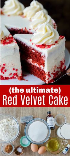 the ultimate red velvet cake with white frosting