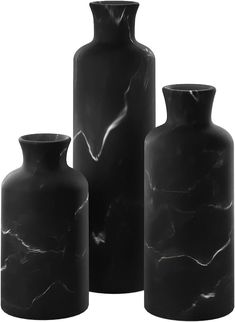 Creative Scents Matte Black Vase Set - Vases Home Decor, Premuim Quality for Holding Pampas Grass, Dried/Fresh Flowers, Vases for Decor - Kitchen, Bedroom, Office, Living Room, or Shelf Decor