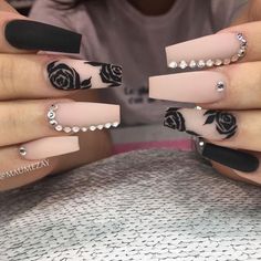 Her Nails, Nails Prom, Coffin Nails Long, Coffin Nails Designs, Fire Nails, Dream Nails, Pretty Acrylic Nails, Nail Arts, Best Acrylic Nails