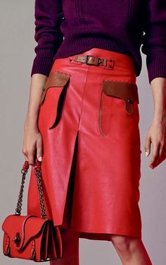 Cooler Look, Fabulous Fashion, Urban Fashion, Skirt Fashion, Leather Fashion, Work Outfit, Casual Chic