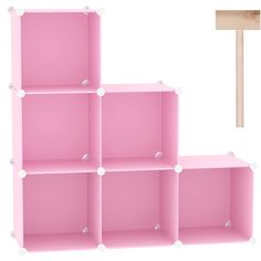 PRICES MAY VARY. VERSATILE DISPLAY SHELF: This versatile display shelf can store all sort of items what you want: such as books, clothes, toys, decorations and more. A multi-functional storage shelf to display your daily essentials HIGH QUALITY MATERIAL: This cube shelf is made up of high quality PP panels, sturdy metal frame and ABS plastic connectors. Stable structure ensures that each cube can withstand a maximum weight of 11 lbs LARGER STORAGE SPACE: Each cube size is 11.8"L X 11.8"W X 11.8" Pink Shelves, Cube Storage Organizer, Cabinet Diy, Closet Cabinet, Cube Bookcase, Cube Shelves, Cube Organizer, Closet Cabinets, Closet System