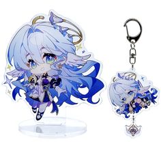 a keychain with an anime character on it