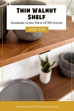 thick floating shelves, chunky wood shelves, modern decor, rustic decor, contemporary decor, scandinavian decor, wall shelves, walnut floating shelves, oak shelves, small wall shelves, walnut floating shelves, dark wood shelves, espresso floating shelves, dark wood floating shelves, walnut wall shelf, black walnut shelf