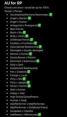 an image of a list with the names of different people in green and black colors