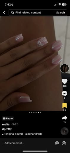 Nail Ideas For Your Real Nails, Squared Medium Length Nails, Size 3 Nails, Simple Nails No French Tip, Short Cute Acrylic, Short Latina Nails, Short Baddie Nail Ideas, Nail Art Designs Square Nails, Short Square Nails Black