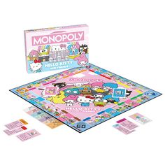 the monopoly board game has hello kitty characters on it