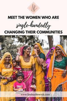 a group of women standing next to each other with the words meet the women who are single - family changing their communities