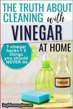 the truth about cleaning with vinegar at home is in this ad for vinegar cleaners