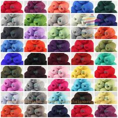 many different colors of hair scrunffles in various styles and sizes, including one with