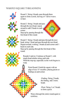 the instructions for how to make an ornament with beading and threadwork