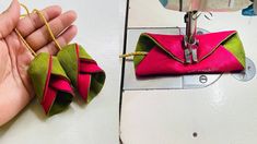 someone is working on something that looks like origami and has been sewn