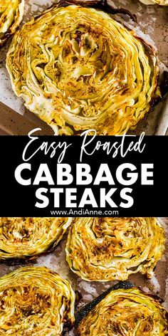 easy roasted cabbage steaks are the perfect side dish for any meal or appetizer