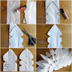 the steps to make an origami tree