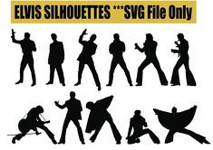 elvis silhouettes svg file only