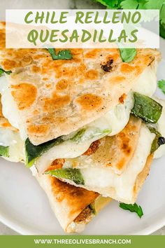 quesadillas stacked on top of each other with the title text overlay