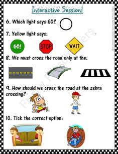 an interactive lesson for children to learn how to cross the road