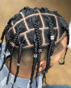 Box Braids Men, Braids With Fade, Braid Styles For Men, Cornrow Hairstyles For Men, Twist Braid Hairstyles, Black Men Hairstyles, Hair Twist Styles