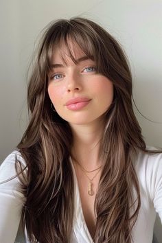 Hair Inspiration Long, How To Style Bangs, Layered Hair