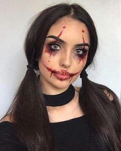 Hallowen Schminke, Makeup Clown, Halloween Makeup Clown, Halloween Makeup Ideas, Halloween Makeup Pretty