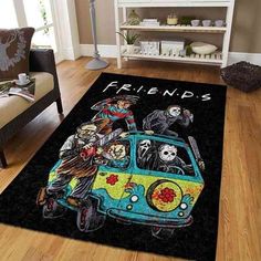 a rug with the words friends on it