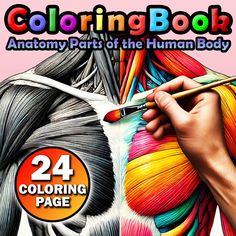 Coloring Book: 24 Anatomy Parts of the Human Body Explore the fascinating world of human anatomy with this educational coloring book, perfect for kids, students, and anyone curious about how the body works! With 24 detailed illustrations, this book introduces key parts of the human body in a fun, interactive way that makes learning enjoyable and memorable. Key Features:     24 Anatomy Illustrations: Covers essential parts of the human body, from muscles and bones to organs, each with easy-to-color details for an engaging learning experience.     Kid-Friendly and Informative: Simplified designs make it easy for young learners to understand and color, perfect for beginners curious about anatomy.     Educational Fun: Ideal for homeschooling, classroom activities, or anyone wanting to introduc Homeschooling Classroom, Anatomy Coloring Book, Anatomy Lessons, Quiet Time, Human Anatomy, Colouring Books, Educational Activities, Classroom Activities, The Human Body