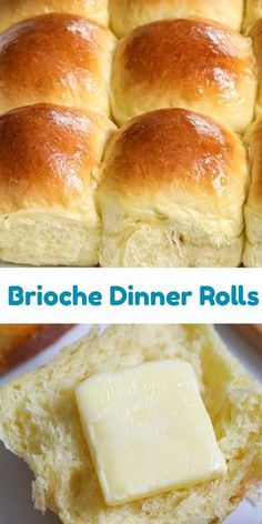 bread rolls with butter on top and in the middle for dinner rolls to be eaten