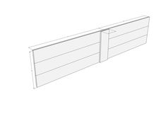 a line drawing of a white wall