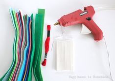 the supplies needed to make this diy craft are laid out on a white surface