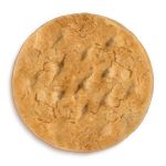 a cookie on a white background with no image in the top right corner and bottom left corner