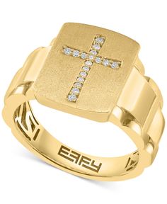 in stock 10 Carat Diamond Ring, Leather Charm Bracelets, Mens Gold Rings, Gold Sign, Mens Crosses, Golden Ring, Cross Ring, Diamond Cross, Jewelry Repair