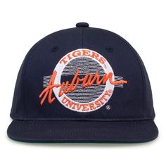 the auburn hat in navy and orange