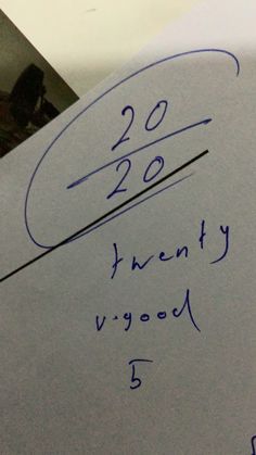 a piece of paper with writing on it that says twenty five good 5 - 20